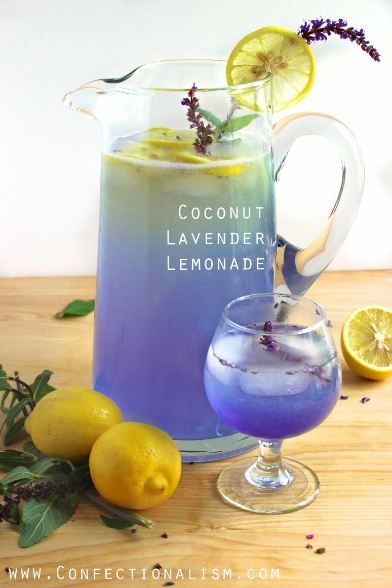 Coconut Lavender Lemonade Recipe, Confectionalsim.com